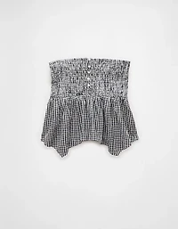 AE Handkerchief Hem Smocked Babydoll Tube Top