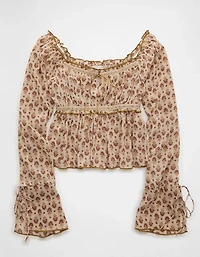 AE Chiffon Ruched Blouse