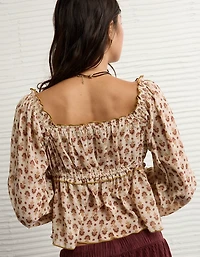 Blouse ruchée en chiffon AE