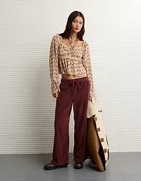 AE Chiffon Ruched Blouse