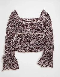 AE Chiffon Ruched Blouse