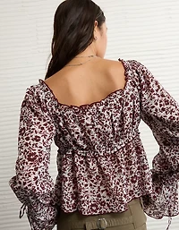 AE Chiffon Ruched Blouse