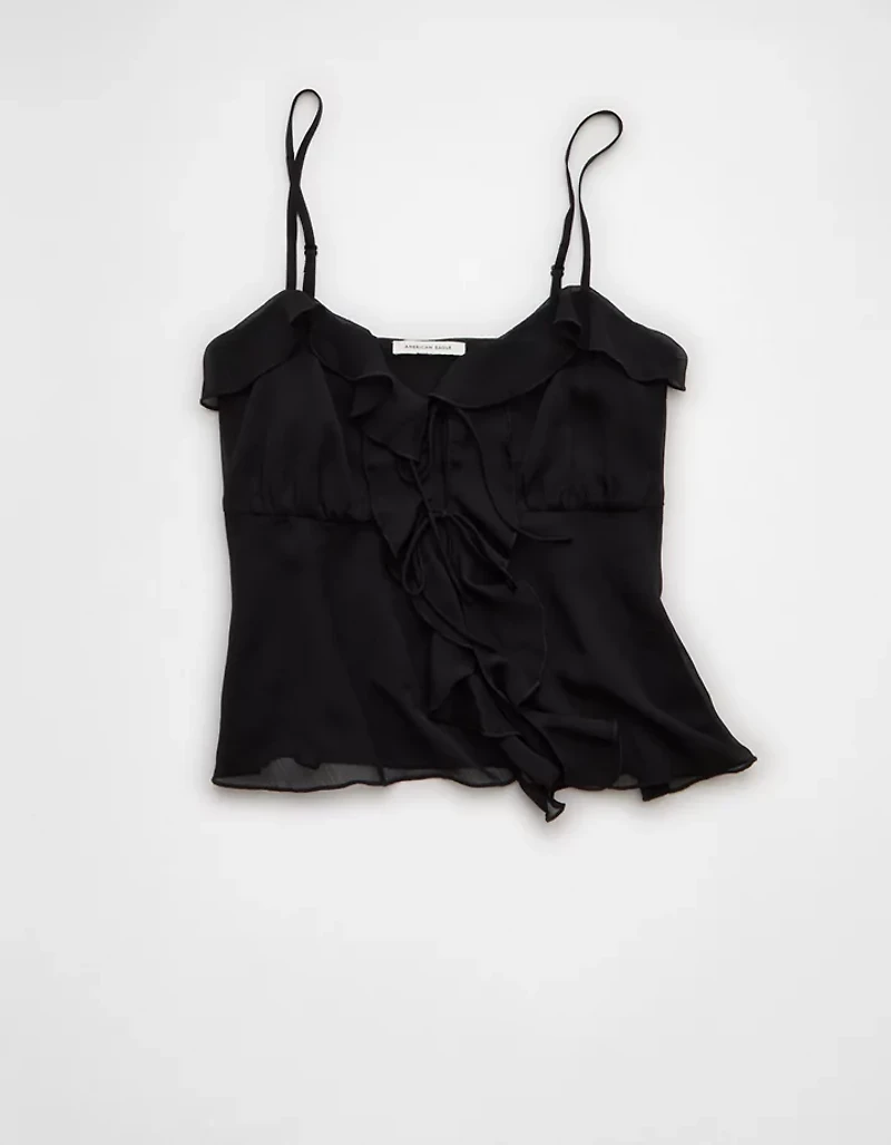 AE Ruffle Tie-Front Cami Top