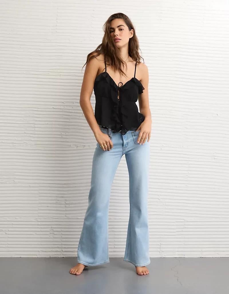 AE Ruffle Tie-Front Cami Top