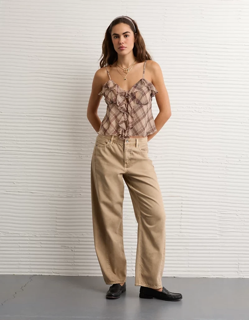 AE Ruffle Tie-Front Cami Top