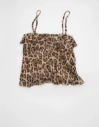 Haut camisole noué à l’avant avec volants AE