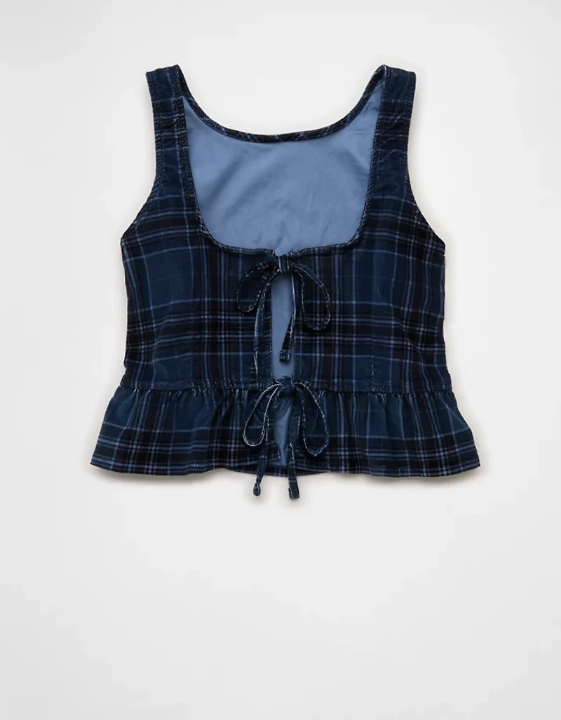 AE Back Bow Peplum Tank Top