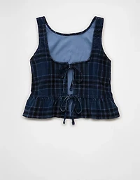 AE Back Bow Peplum Tank Top