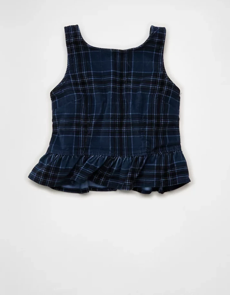 AE Back Bow Peplum Tank Top