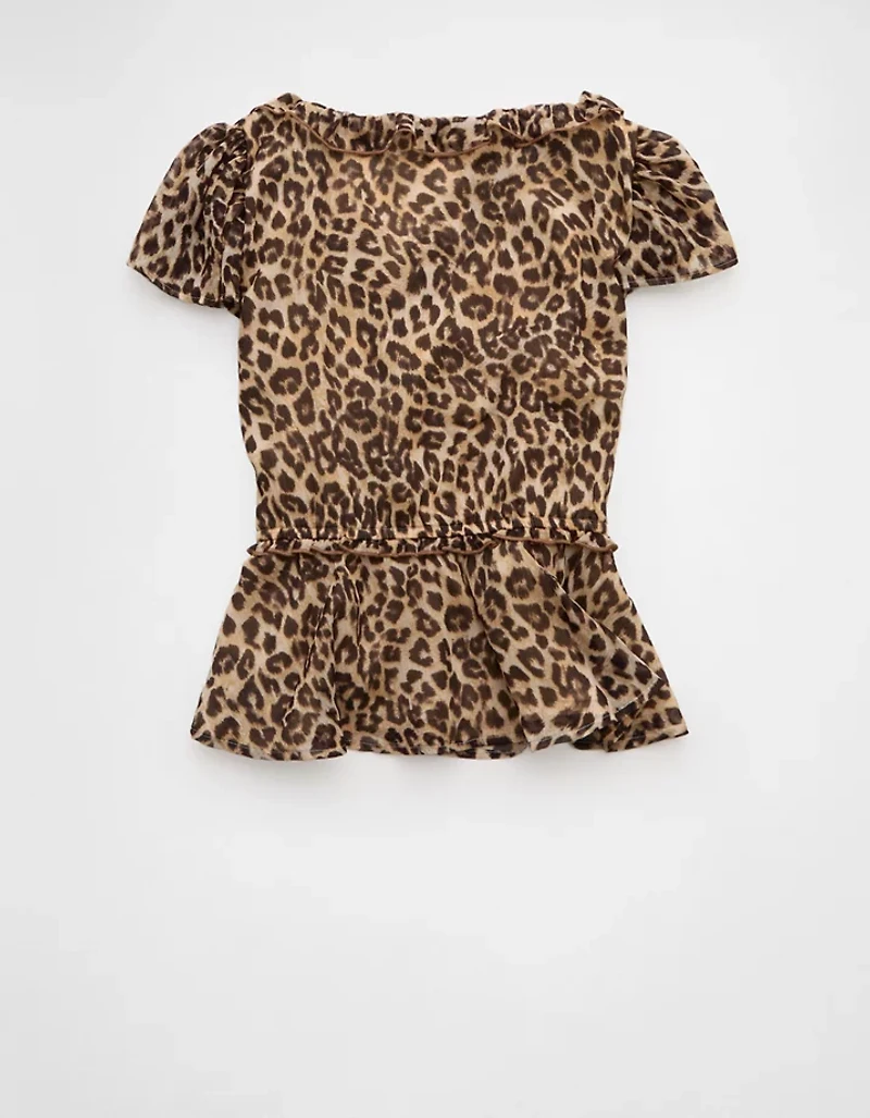 Blouse nuisette en chiffon à encolure V AE