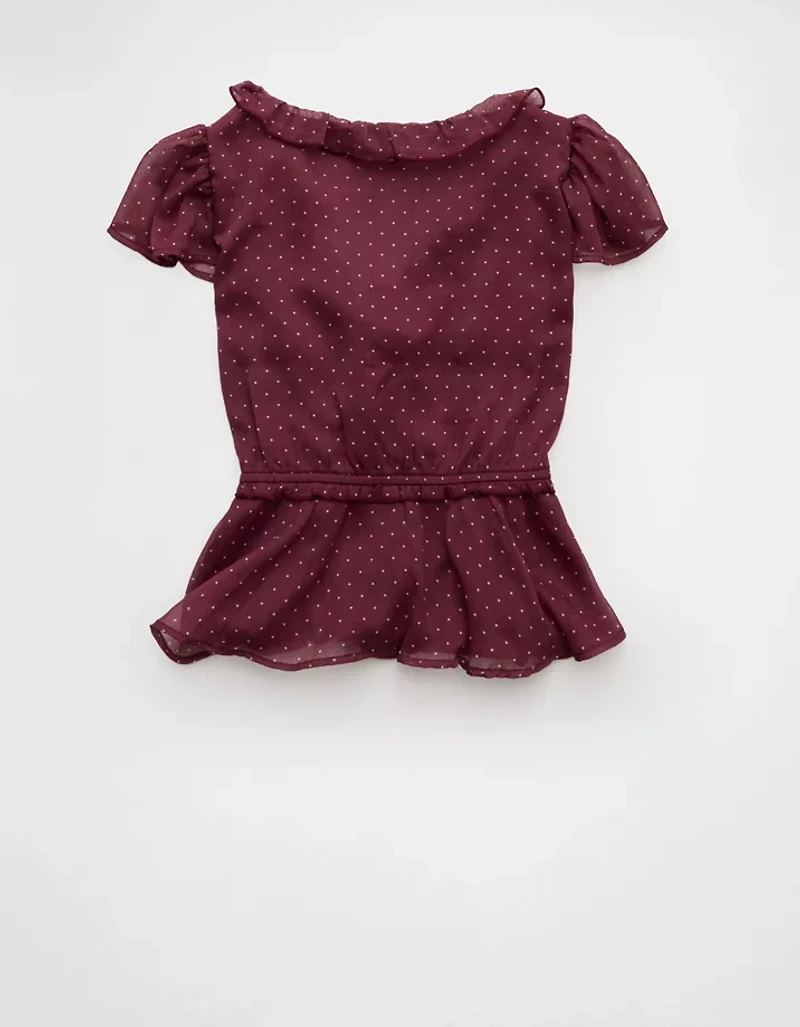 Blouse nuisette en chiffon à encolure V AE