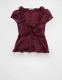 Blouse nuisette en chiffon à encolure V AE