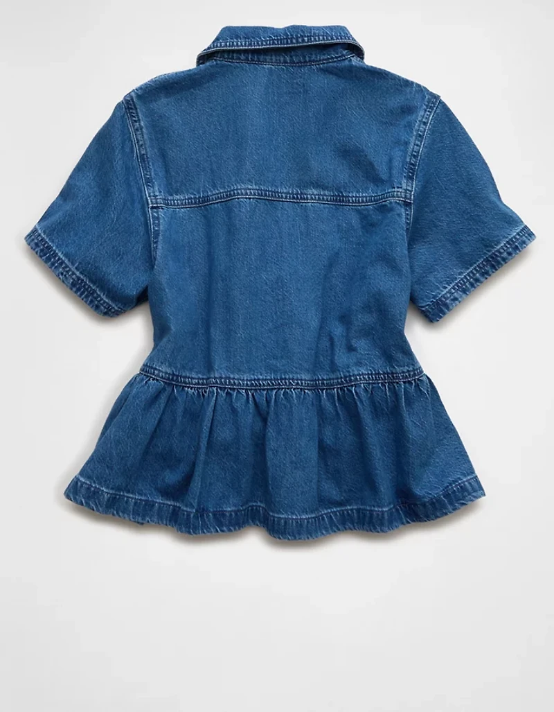 Chemisier à enfiler en denim AE