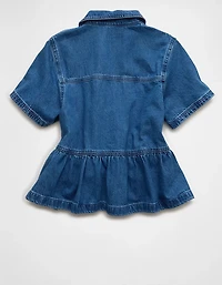 Chemisier à enfiler en denim AE