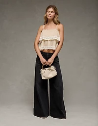 AE Chiffon Tiered Ruffle Tank Top