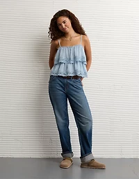 AE Chiffon Tiered Ruffle Tank Top