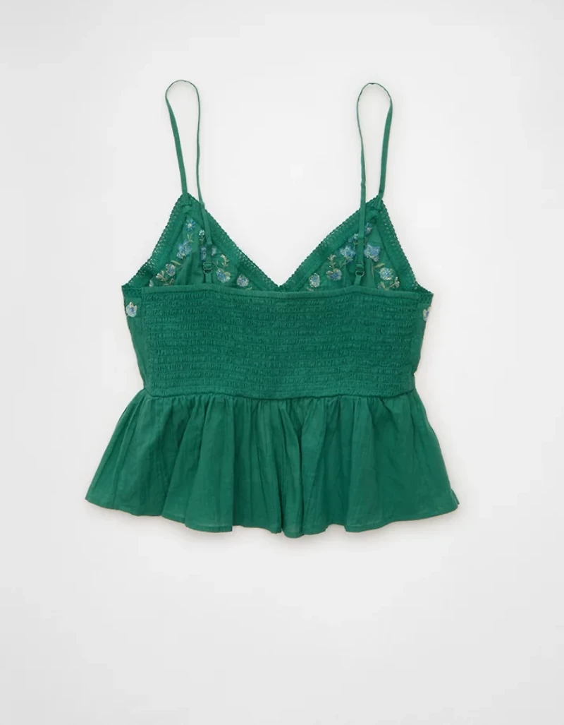 AE Embroidered V-Neck Babydoll Cami