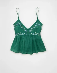 AE Embroidered V-Neck Babydoll Cami