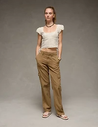 AE Side-Tie Lace-Up Blouse