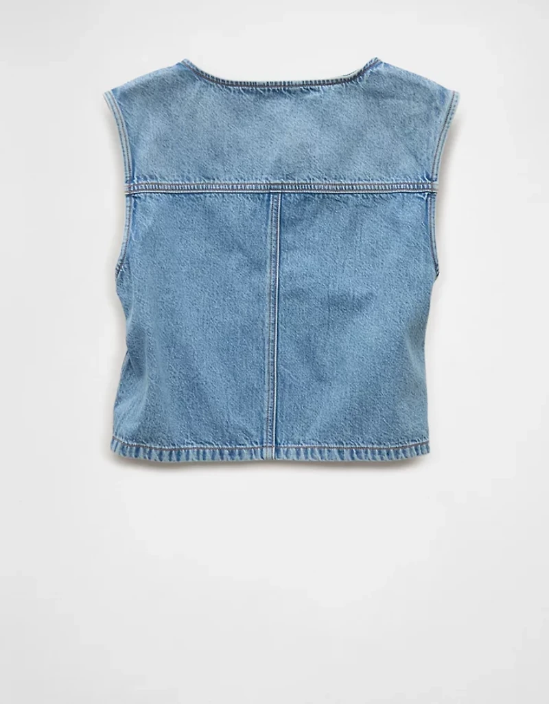 AE Boxy Denim Vest