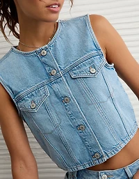 AE Boxy Denim Vest