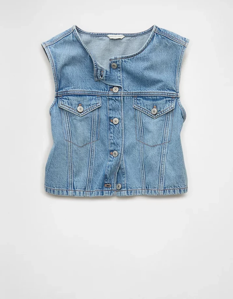 AE Boxy Denim Vest