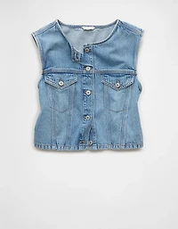 AE Boxy Denim Vest
