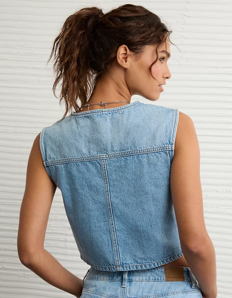 AE Boxy Denim Vest