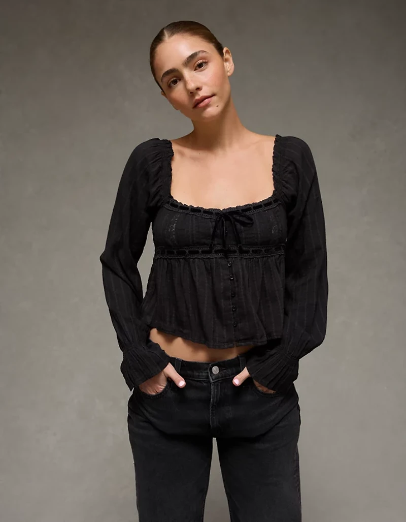 Blouse-nuisette à manches longues AE