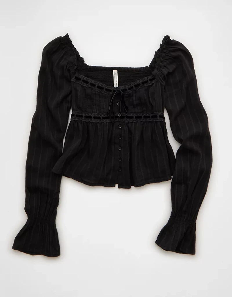 Blouse-nuisette à manches longues AE