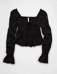 Blouse-nuisette à manches longues AE