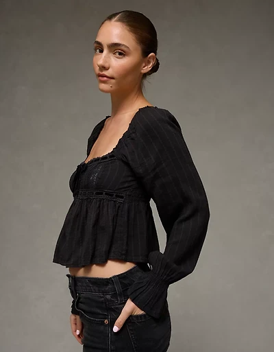 Blouse-nuisette à manches longues AE