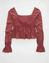 AE Long Sleeve Babydoll Blouse