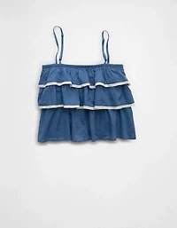 Haut camisole brodé à volants AE