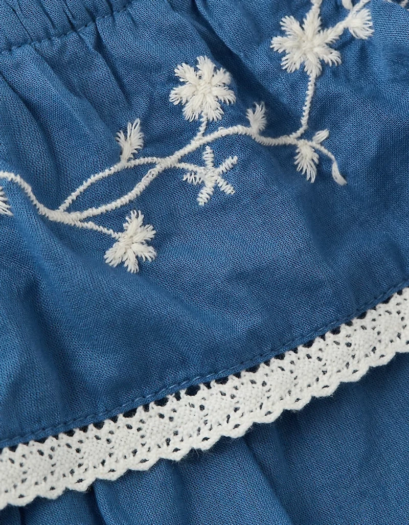 Haut camisole brodé à volants AE