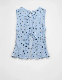 Haut à encolure en V noué l’arrière AE