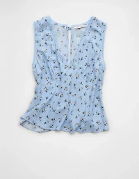 Haut à encolure en V noué l’arrière AE