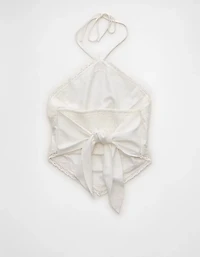 AE Linen-Blend Bandana Halter Top