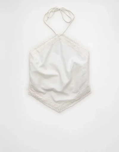 AE Linen-Blend Bandana Halter Top