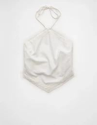 AE Linen-Blend Bandana Halter Top