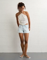 AE Linen-Blend Bandana Halter Top