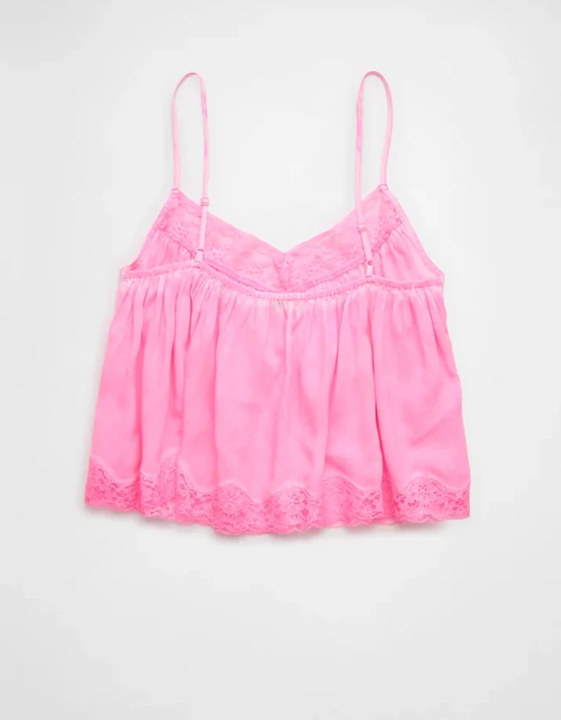 AE Cropped Lace-Trim Cami