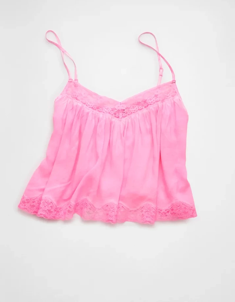 AE Cropped Lace-Trim Cami