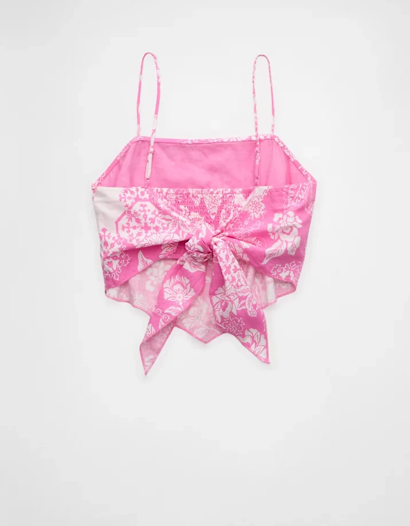 AE Linen-Blend Bandana Top