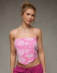 AE Linen-Blend Bandana Top