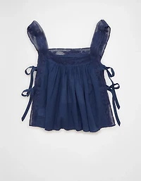 AE Side-Tie Lace Trim Cami
