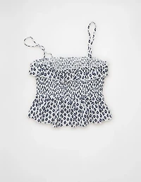AE Tie-Front Smocked Tube Top