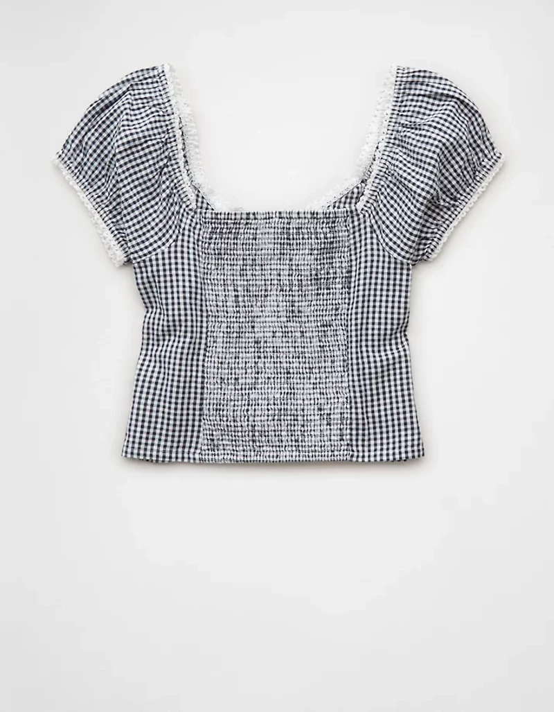 AE Short-Sleeve Corset Top