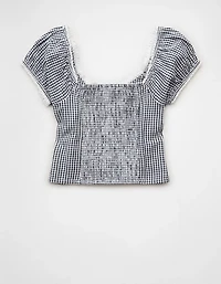 AE Short-Sleeve Corset Top