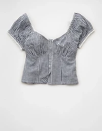 AE Short-Sleeve Corset Top